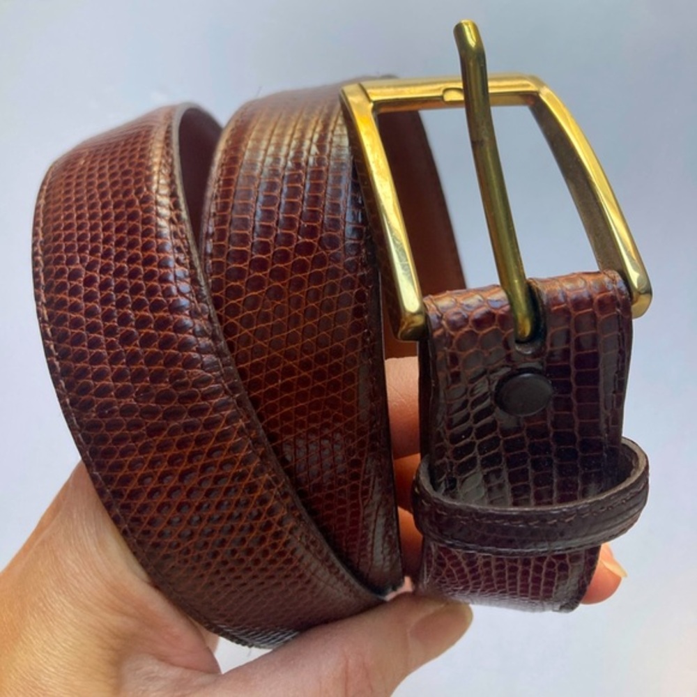 Lizard Belt Men’s Johnson & Murphy Size 36